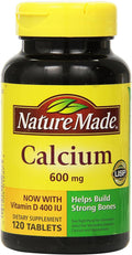 Natural Calcio 600 mg Vitamina D3 400Ui 60 Tabletas Linea Blanca