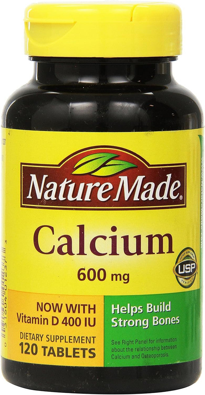 Natural Calcio 600 mg Vitamina D3 400Ui 60 Tabletas Linea Blanca
