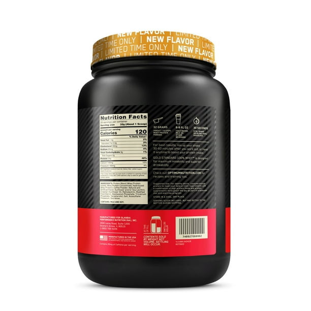 Optimum Nutrition Gold Std Aislado 3 Libras Salted Caramel