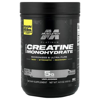 Muscle Tech Platinum 100 Creatine Monohydrate 60 Porciones Grape Freeze