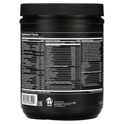 Universal Animal Pak Powder 30 Porciones Fruit Punch