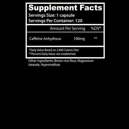 Insane Labz Acs Caffeine 100 mg 120 Cápsulas 20