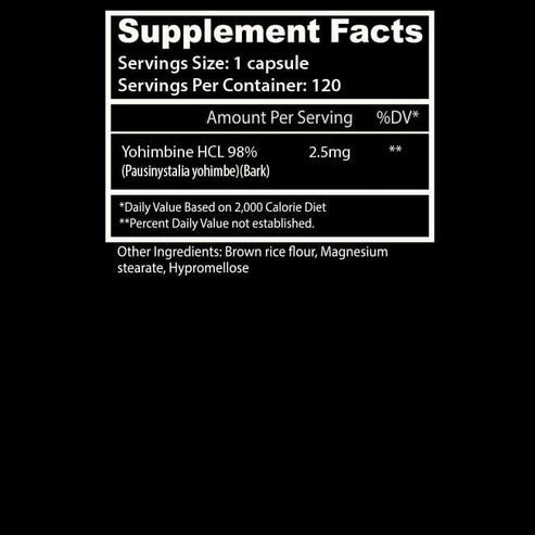 Insane Labz Acs Yohimbe Hcl 2 5 mg 120 Cápsulas