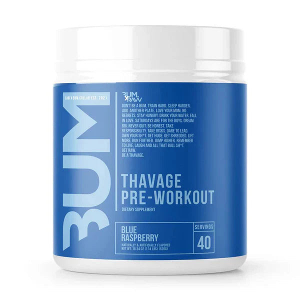 Raw Cbum Thavage Pre - Entreno 40 Porciones Blue Raspberry