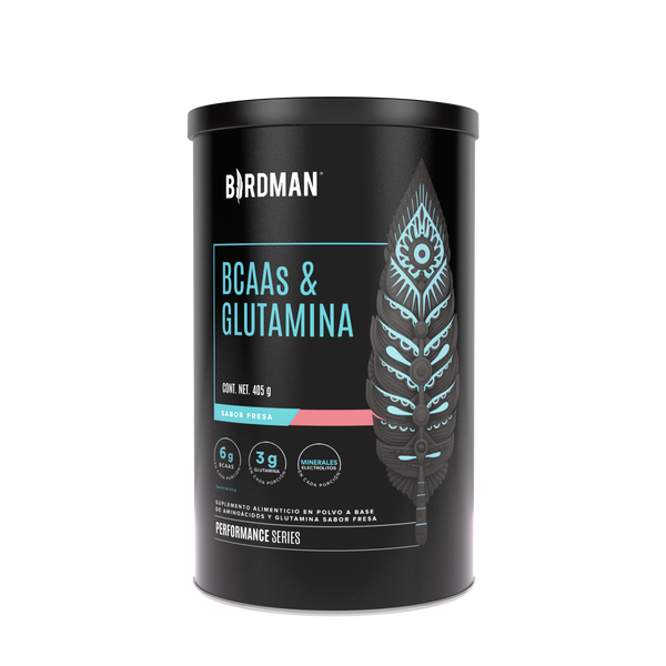 Birdman BCAA y Glutamina 405 Grs Fresa