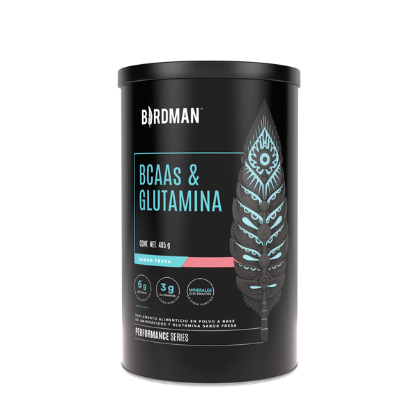 Birdman BCAA y Glutamina 405 Grs Fresa