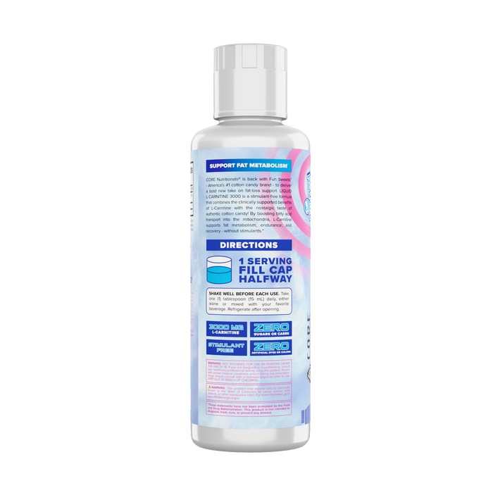 Core Nutritionals Liquid L Carnitine 16Oz Blue Raspberry