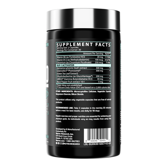 Nutrex Research Burn30 Glp1 60 Cápsulas