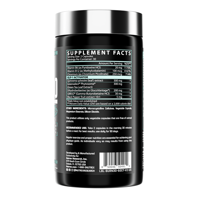 Nutrex Research Burn30 Glp1 60 Cápsulas