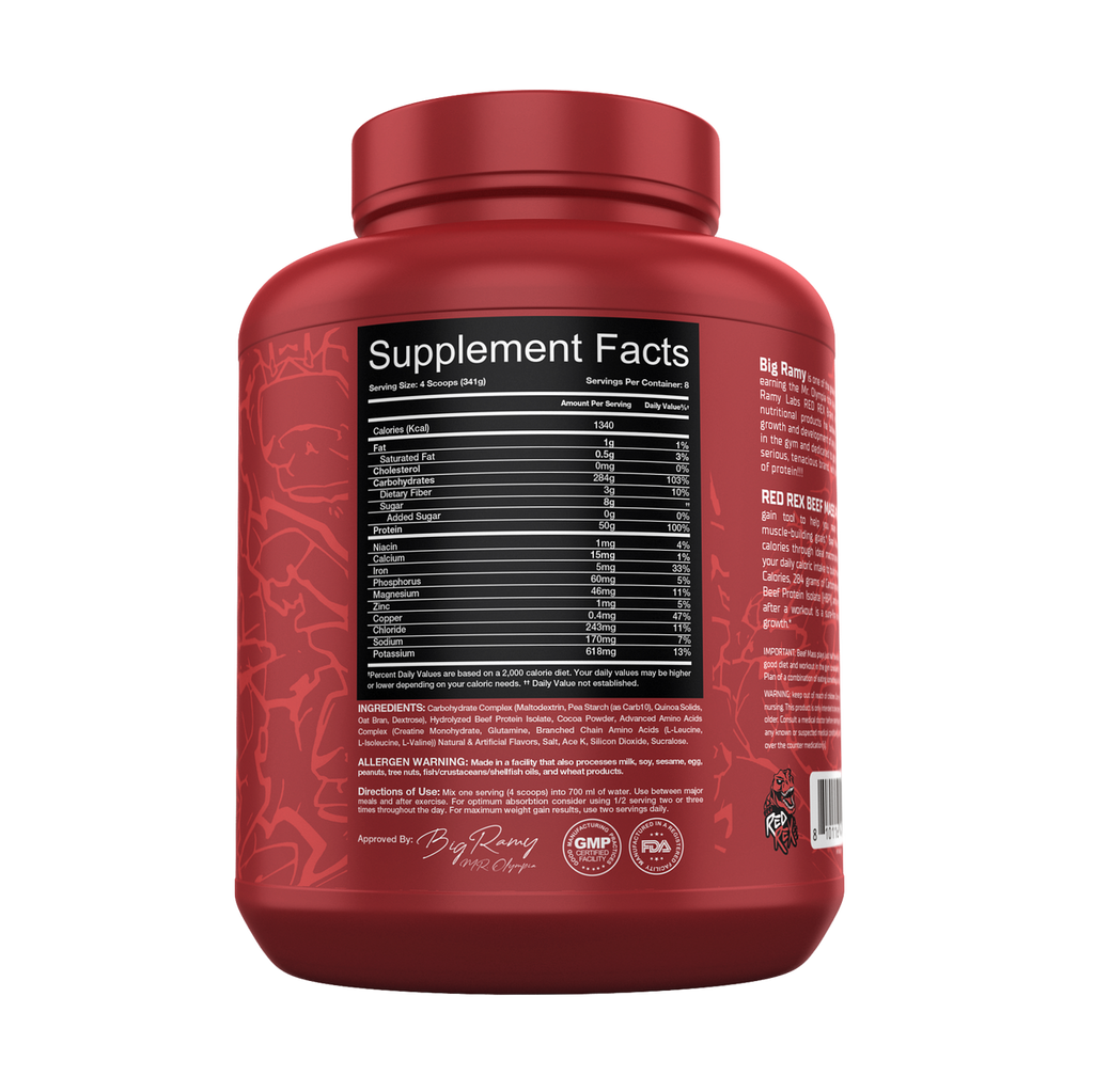 Red Rex Beef Mass Plus 6 Libras Chocolate Peanut Butter