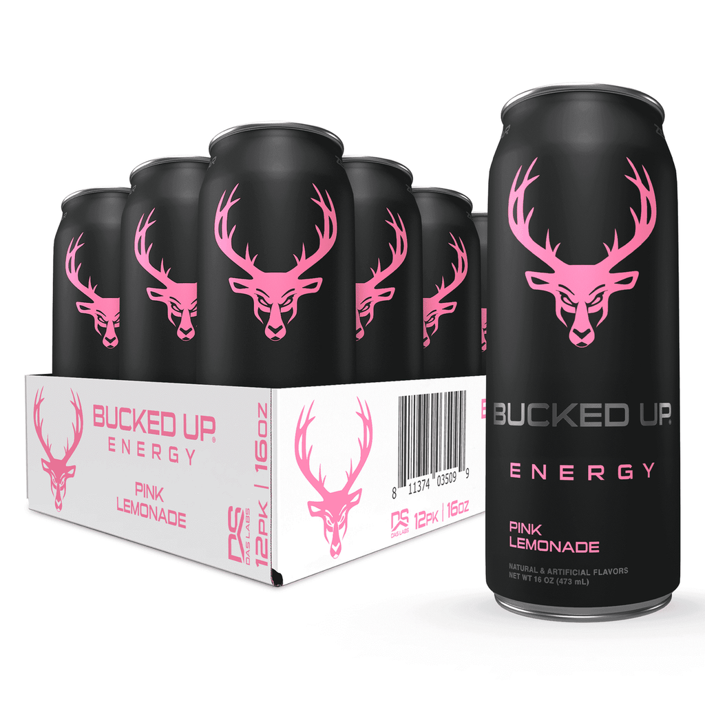 Bucked Up Energy Drinks 16Oz 12Pk Pink Lemonade