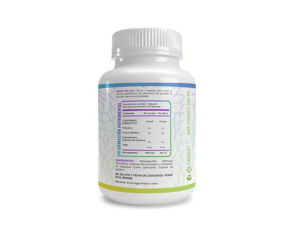 Cnb Ashwagandha 500Mg 90 Cápsulas