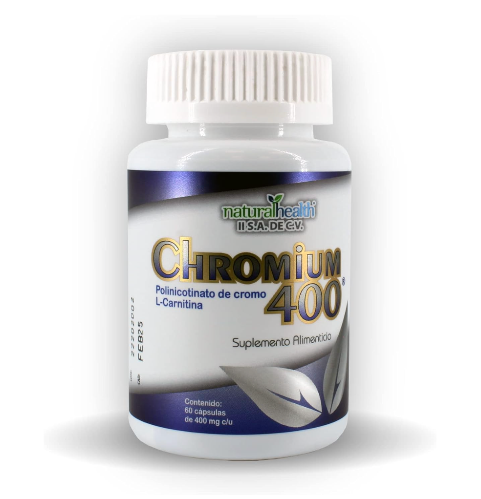 Natural Chromium 400Mg 60 Cápsulas Linea Blanca