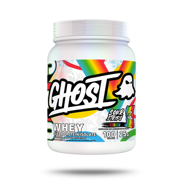 Ghost Whey Clear Aislado 20 Porciones Sour Strips Rainbow