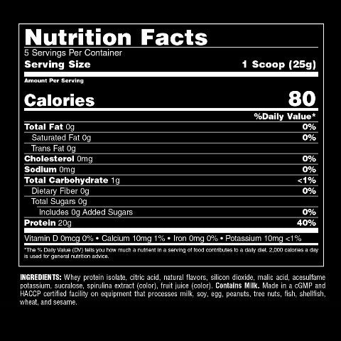 Universal Animal Clear Whey Isolete 500 Grs Blueberry Acai