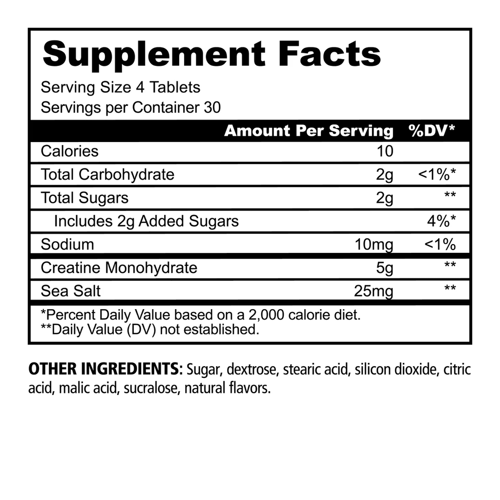 Panda Creatine Chews 120 Tabletas Sour Strawberry