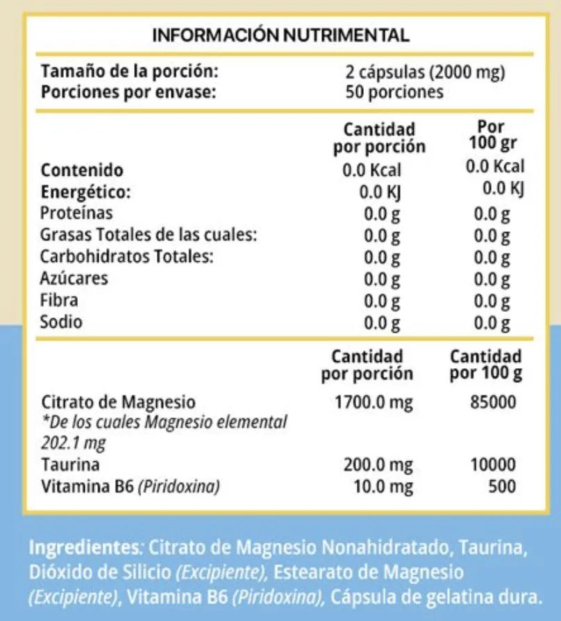 Armada Citrato de Magnesio 1000 mg 100 Cápsulas