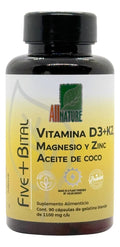All Nature Vitamina D3 K2 1100 mg 90 Cápsulas