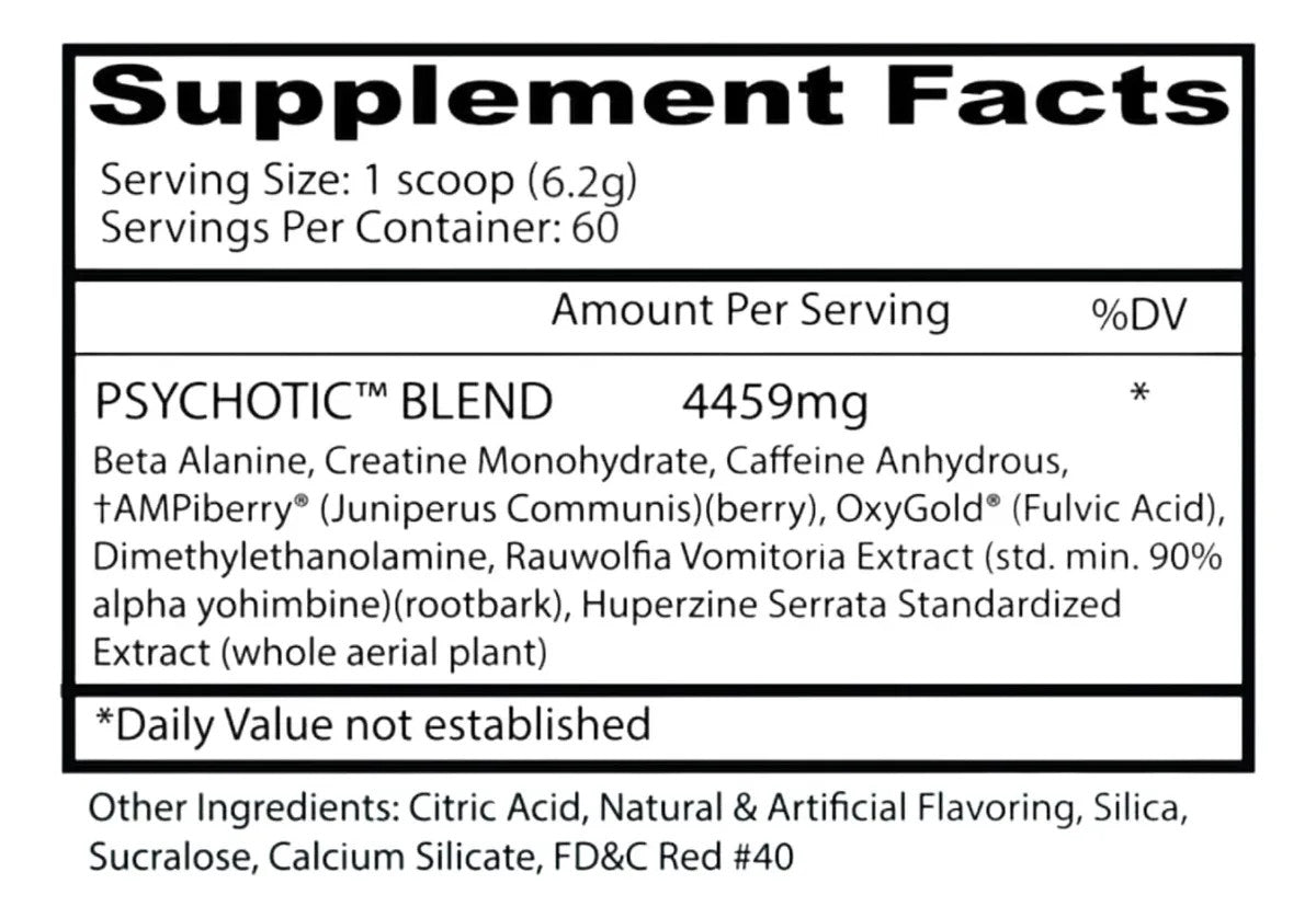 Insane Labz Saw Series Psychotic 60 Porciones Fruit Punch