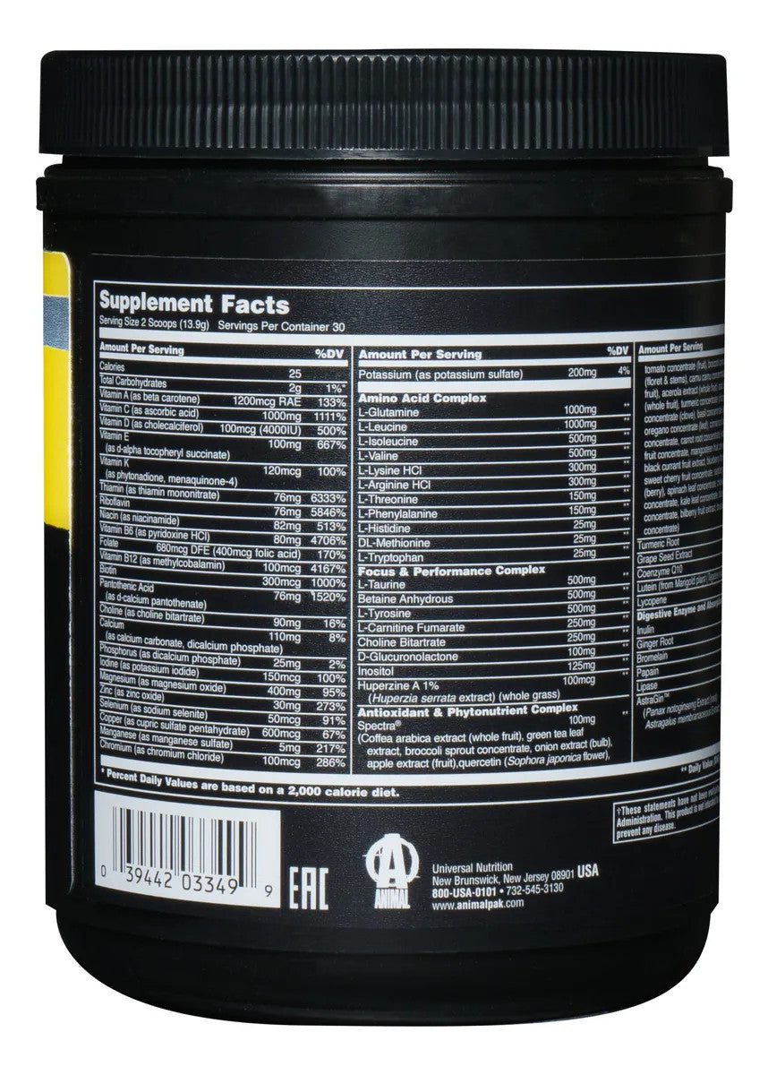 Universal Animal Pak Powder 30 Porciones Orange