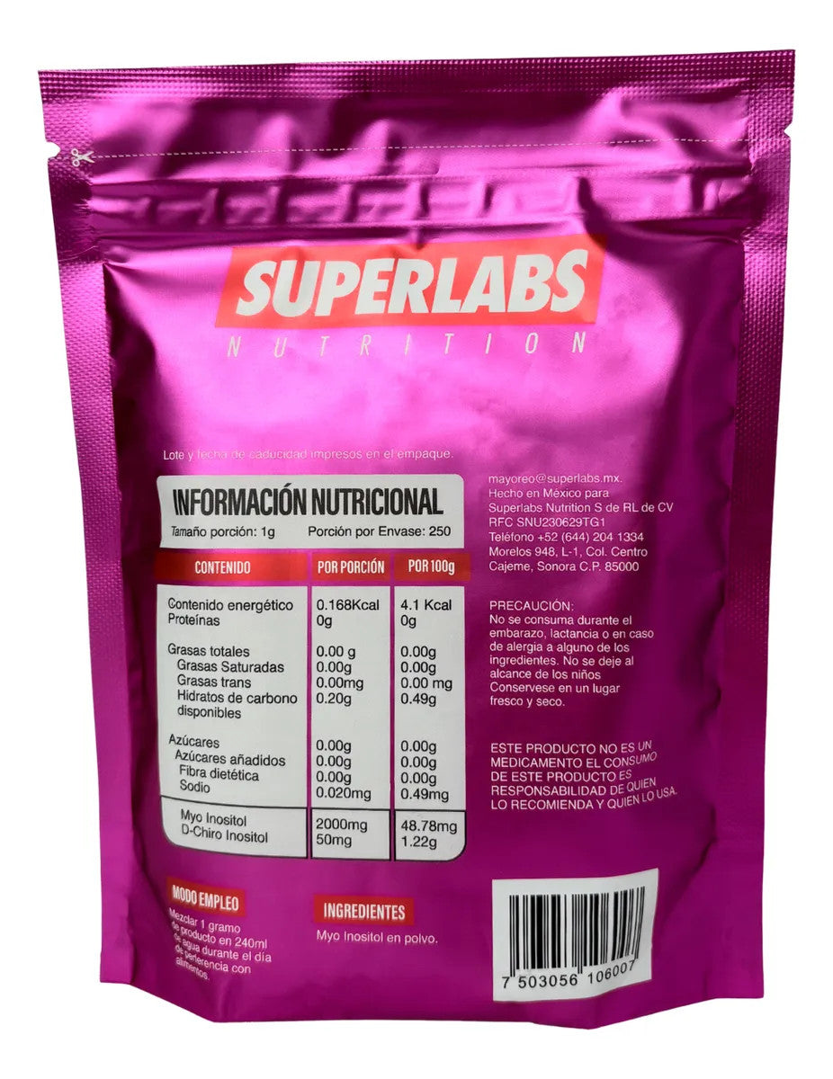 Superlabs Myo Vector Dchiro Inositol 250 g Sabor Natural