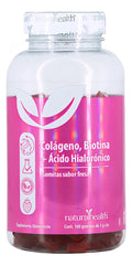Natural Col Geno Biotina Cido Hialur Nico 100 Gomitas Sabor Fresa