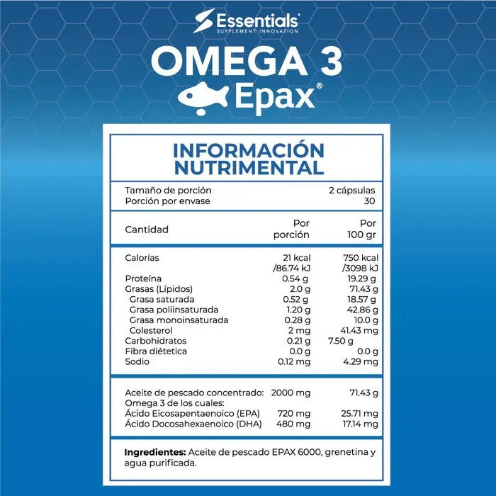 Ess Omega 3 Epax 60 Cápsulas