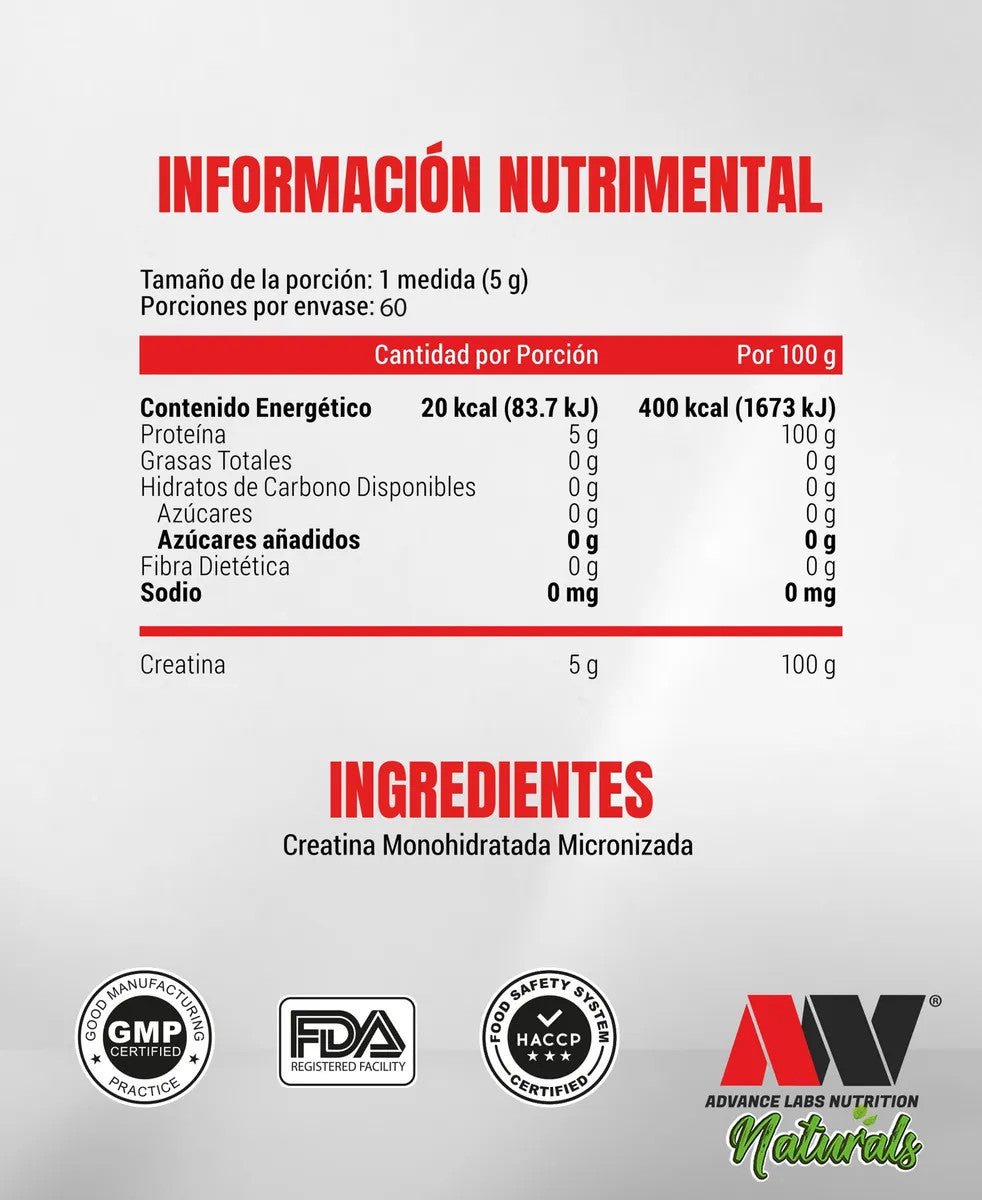 Advance Creatina Micronizada 300 Grs