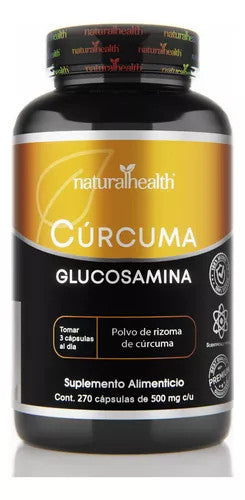 Natural Curcuma Glucosamina 500Mg 270 Cápsulas