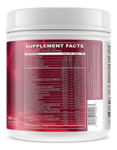 Panda Sinister Extreme Pre - Entreno 40 Porciones Blue Shark Gummy