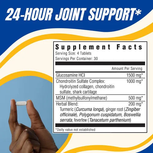 Whp Glucoflex Glucosamine Chondroitin Sulfate Complex 24 Hour 120 Tabletas