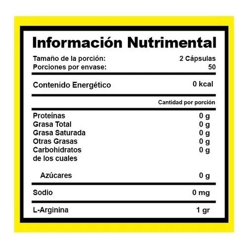 Bhp L Arginina Ultra 100 Cápsulas