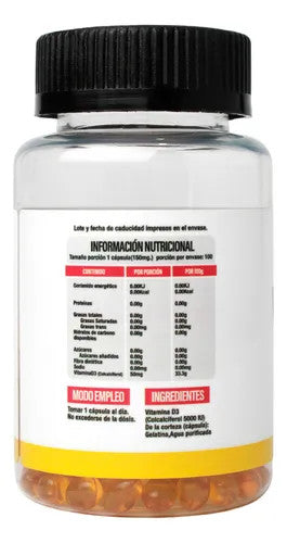 Superlabs Vitamina D3 5000 Iu 100 Cápsulas Blandas