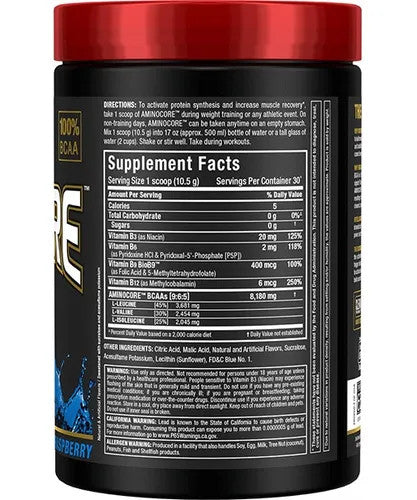 Allmax Amino Core Nutritionals 30 Porciones Blue Raspberry