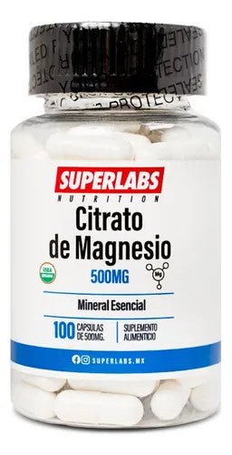 Superlabs Citrato de Magnesio 100 Capsulas