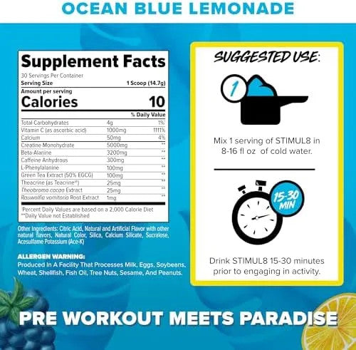 Finaflex Creatine Calypso 30 Porciones Ocean Blue Lemonade