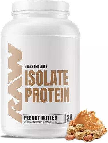 Raw Iso Protein 1 97 lb 25 Porciones Peanut Butter
