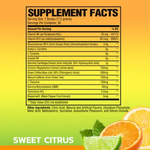 Raw Burn 30 Porciones Sweet Citrus