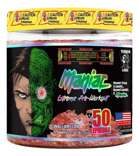 Terror Labz Maniac Pre - Entreno 30 Porciones Watermelon