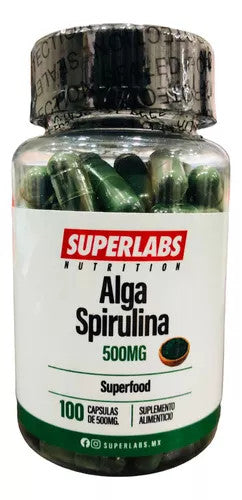 Superlabs Alga Spirulina 500 mg 100 Capsulas