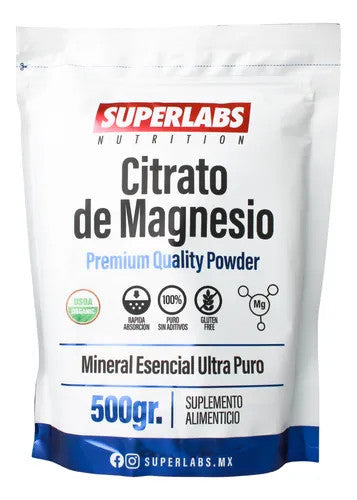 Superlabs Citrato de Magnesio 500 Grs