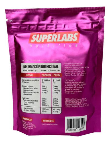 Superlabs Myo Inositol 250 g Sabor Natural
