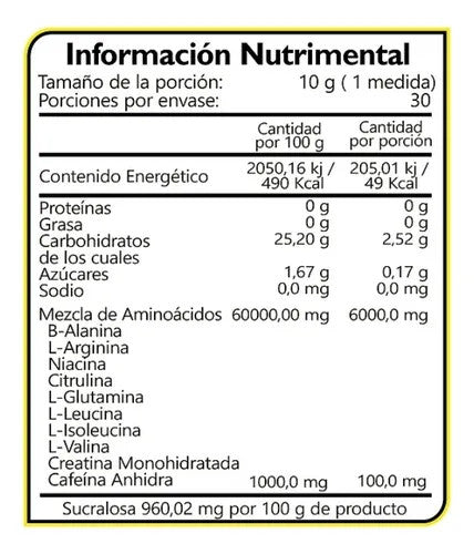 Bhp Amino Energy 30 Porciones Uva