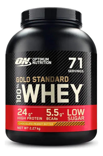 Optimum Nutrition 100 Whey Gold Std 5 Libras Chocolate Peanut Butter