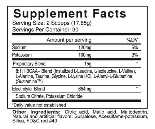 Usp Labs BCAA Supreme 30 Porciones Blue Raspberry