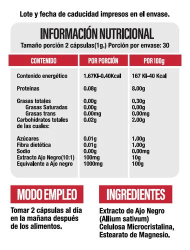 Superlabs Ajo Negro 500Mg 60 Capsulas