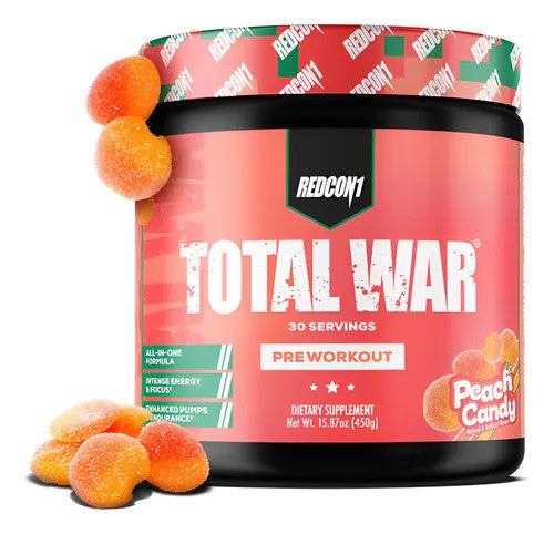Redcon1 Total War Pre Work 30 Porciones Peach Candy