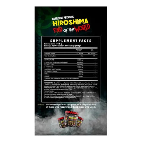 Dark Matter Hardcore Pre - Entreno Hiroshima Eotw 30 Porciones Fruit Fusion
