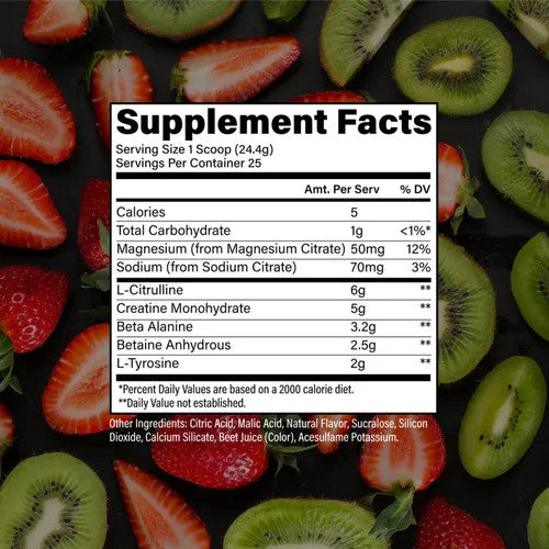 Raw Essentials Performance 25 Porciones Strawberry Kiwi