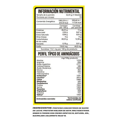 Bhp Whey Blend Bag 5 lb Fresas con Crema